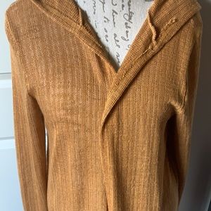 Open Face , Hooded,  Extra Long Cardigan